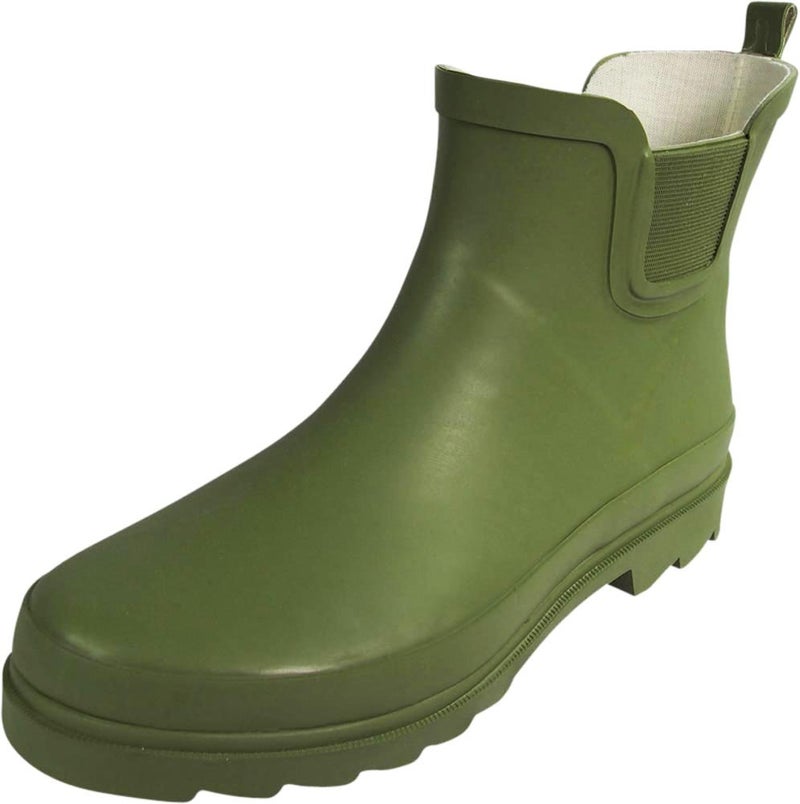 NORTY - Womens Ankle Rain Boots - Ladies Waterproof Winter Spring Garden Boot runs Â½ size large Matte Olive Size 9 - Image 1